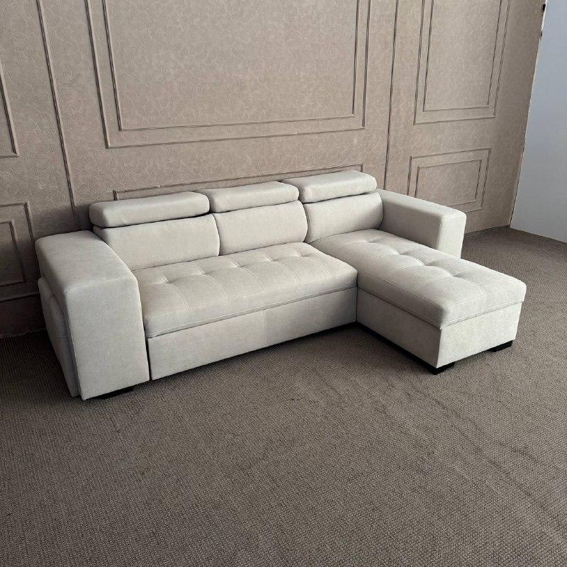 Розкладний новий диван з відставними пуфами, фото 1