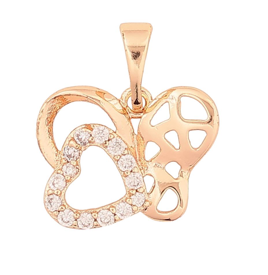 Кулон Xuping M&L Колір 18K "Метелик із сердечком» для ланцюжка до 5мм, фото 1