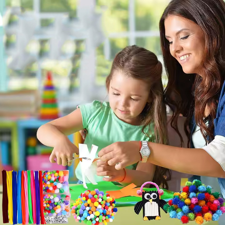 Великий набір для дитячої творчості та рукоділля Понад 1100 предметів Навчайся грайся, ший, роби вироби та іграшки, фото 1