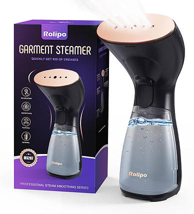 Rolipo Clothes Steamer Ручний відпарювач для одягу для ефективного видалення складок, компактний і портативний, фото 1