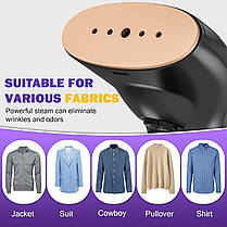 Rolipo Clothes Steamer Ручний відпарювач для одягу для ефективного видалення складок, компактний і портативний, фото 4