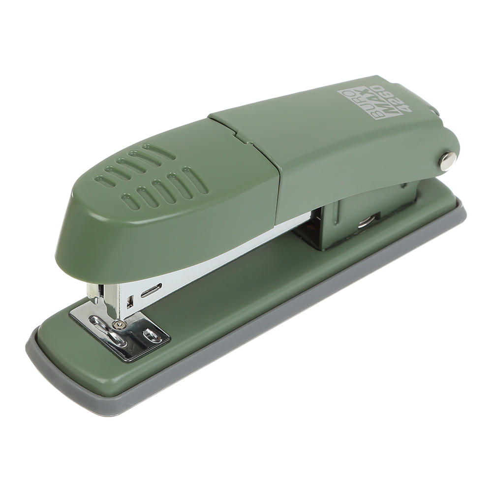 Степлер металевий до 25 арк. MORANDI STYLE. (скоби №24/6; 26/6 ), зелений, фото 1