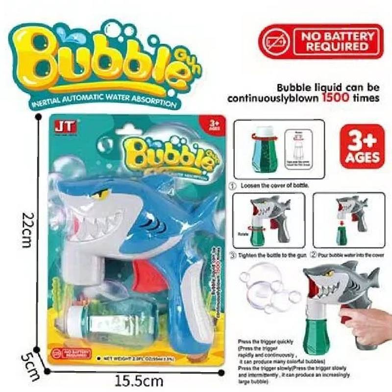 Пістолет з мильними бульбашками JT 6901 Блакитна акула, фото 1