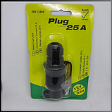 Розетка зі штекером живлення СОВО (мама+тато) 3-полюсна ,Розетка до монітора Bravo-180 466001, фото 8