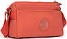 Сумка оранжева помаранчева жіноча тканинна на плече на одне відділення та дві кишені маленька Jielshi 1653, фото 6