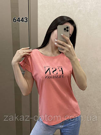 Футболка жіноча оптом (44-50) Туреччина 6443-133116, фото 1