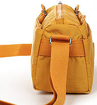 Сумка жовта через плече жіноча тканинна кроссбоді з двома відділами на блискавці Jielshi 1653, фото 4