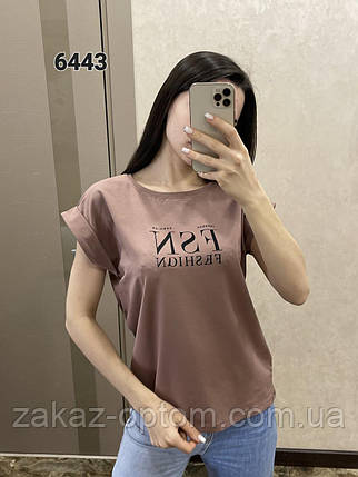 Футболка жіноча оптом (44-50) Туреччина 6443-133119, фото 1