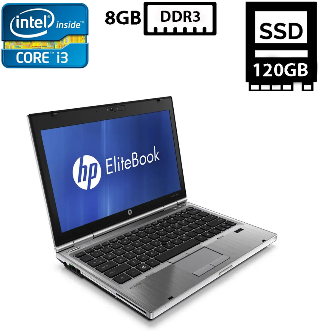 Ноутбук HP EliteBook 2560p/12.5” TN 1366x768/Core i3-2310M 2.10GHz/8GB DDR3/SSD 120GB/Intel HD Graphics Камера Б/В