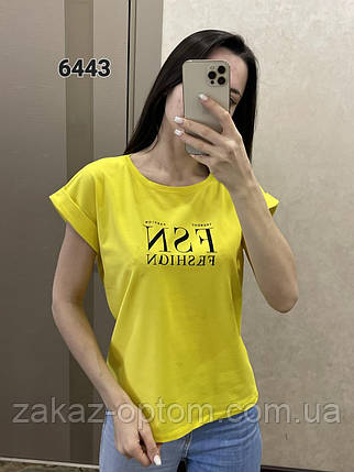 Футболка жіноча оптом (44-50) Туреччина 6443-133122, фото 1