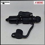 Розетка зі штекером живлення СОВО (мама+тато) 3-полюсна ,Розетка до монітора Bravo-180 466001, фото 5