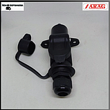 Розетка зі штекером живлення СОВО (мама+тато) 3-полюсна ,Розетка до монітора Bravo-180 466001, фото 3