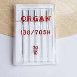 Голки для побутових швейних машин ORGAN стандарт №70 (5шт.), фото 3