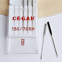 Голки для побутових швейних машин ORGAN стандарт №70 (5шт.)