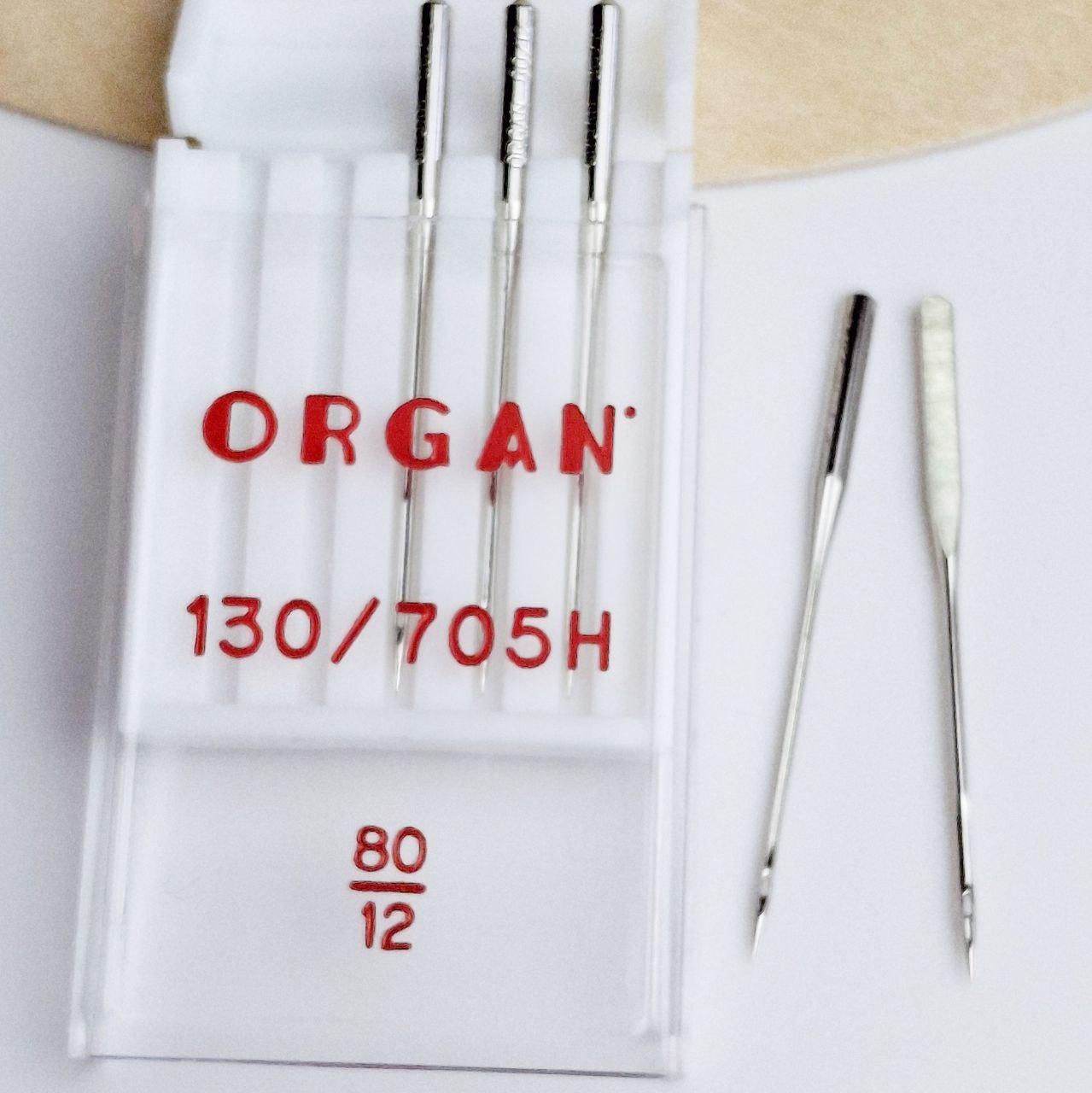 Голки для побутових швейних машин ORGAN стандарт №80 (5шт.)