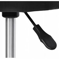 Крісло табурет на колесах без спинки кругле Bonro B-496 чорне