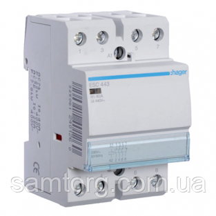 Контактор Hager ESC443 40A 3НВ+1НЗ 230W