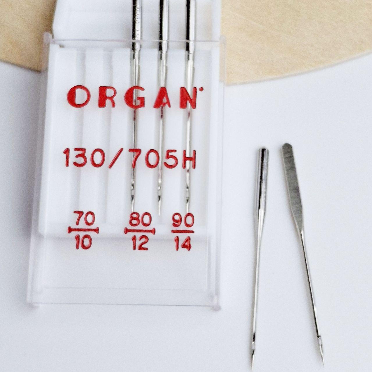 Голки для побутових швейних машин ORGAN стандарт асорті №75,80,90 (5шт.)