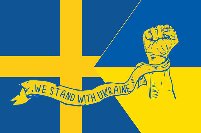 Прапор «Швеція разом з Україною. Stand with Ukraine», фото 1