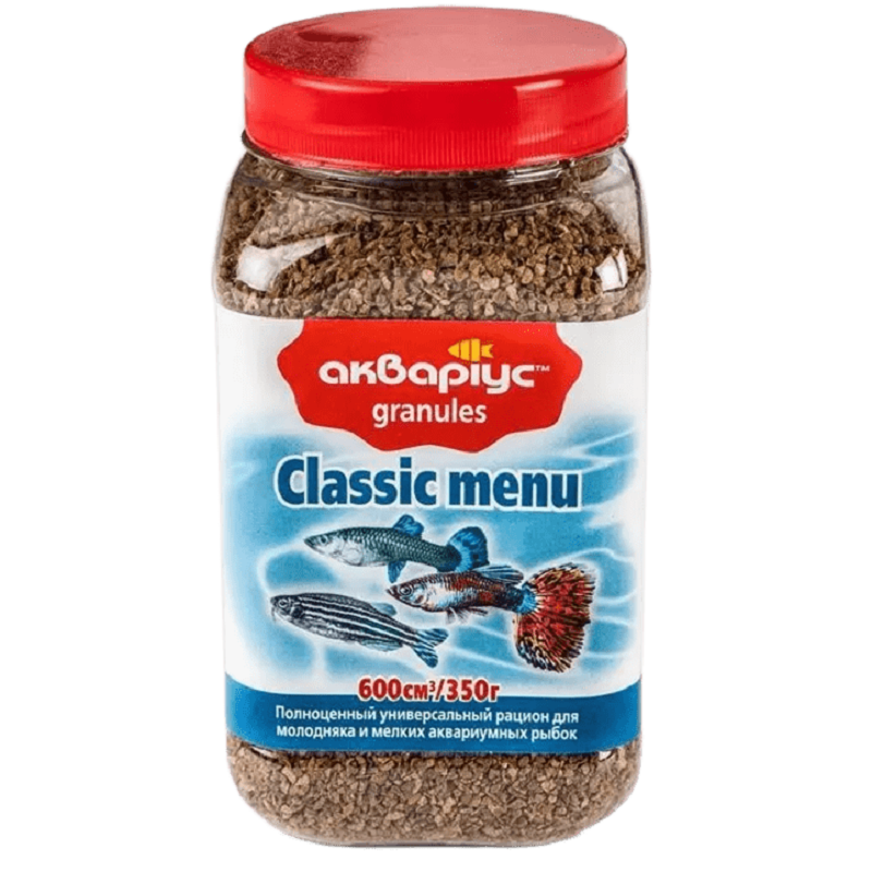Корм для акваріумних риб у гранулах Classic Menu 350 г Акваріус