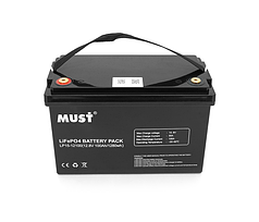 Акумуляторна батарея Must LiFePO4 LP15-12100 12,8V 100Ah, 1,28kWh, BMS50A@4S, 6000 циклів