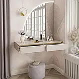 Туалетний столик навісний Aurora-Q (кашемір/золотий), фото 5