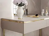 Туалетний столик на каркасі Aurora-Q Gold (кашемір/золотий), фото 2