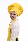 Костюм для дитини "Маленький кухар" фартух та ковпак унісекс жовтий / Карнавальний костюм для ігор та фотосесій, фото 3
