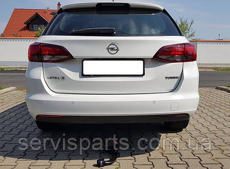Фаркоп Opel Astra K Sports Tourer 2016-2022 (Опель Астра К універсал) швидкоз'ємний гак на ключах, фото 1