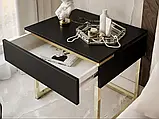Приліжкова тумба на каркасі Aurora (чорний/золотий), фото 4