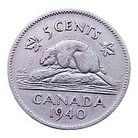 Канада 5 центів, 1940