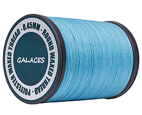 Galaces 0.45 мм блакитна (M110) нитка кругла вощена по шкірі