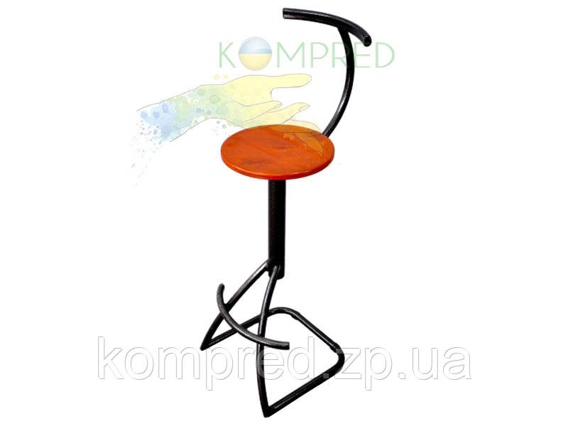 Барный стілець зі спинкою КАЧАЛКА для кафе сидіння фанера Kompred OL836