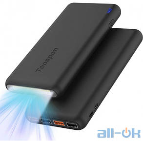 Зовнішній акумулятор (Power Bank) TOOSPON 30000 mAh Black, фото 1