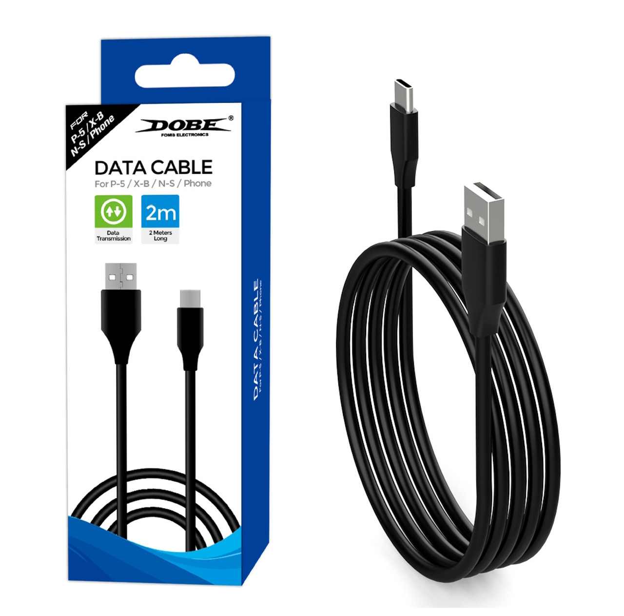 Зарядний кабель DOBE TP5-3580 2М USB Type-C для DualSense PS5/Xbox Series X| S/Nintendo Switch