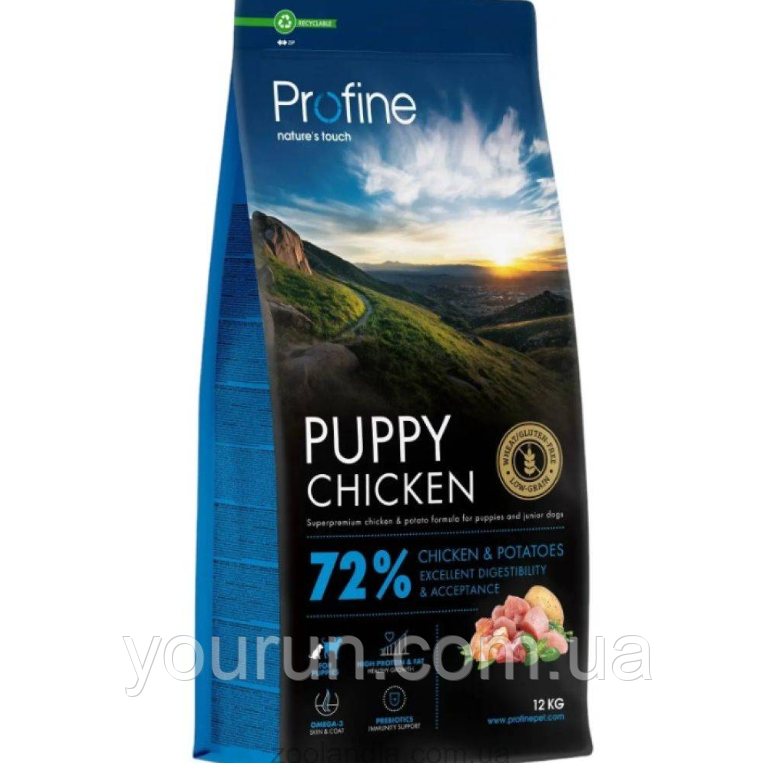 Profine (Профайн)Puppy Chicken and Potatoes-Сухий корм для цуценят та молодих собак з куркою та картоплею 12кг