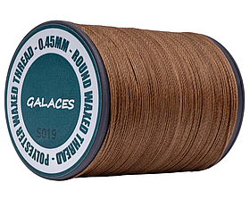 Galaces 0.45 мм світло-коричнева (M119) нитка кругла увіщена по шкірі