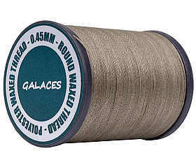 Galaces 0.45 мм коричнева (M125) нитка кругла вощена по шкірі