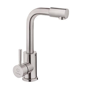 Змішувач PERLA "OCELI" УМИВАЛЬНИК нержавіюча сталь "Г" (PSS4033)