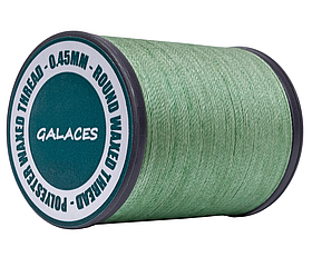 Galaces 0.45 мм світло-зелена (M131) нитка кругла вощена по шкірі