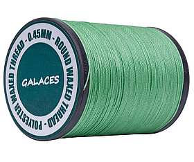 Galaces 0.45 мм світло-зелена (M132) нитка кругла вощена по шкірі