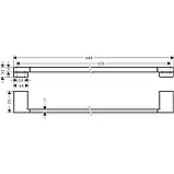 Рушникотримач Hansgrohe AddStoris 648 мм, білий матовий (41747700), фото 3