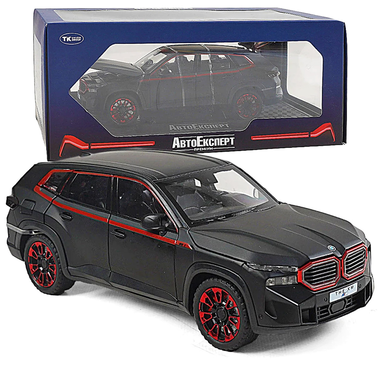 Машинка металева BMW X5 M Sports БМВ чорна АвтоЕксперт 1:24 світло звук відкр двері баг капот 20,5*8*7  см (GT-60104)