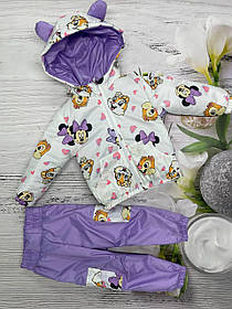 Дитячий демісезонний весняний осінній костюм штани та курточка 80-86 86-92 92-98 98-104