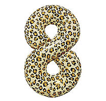 Фольгована цифра Slim STAR Леопард 8 40" (102см) в упаковці
