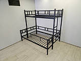 Ліжко 3-спальне Фулхем Люкс 140/80*190 2-х поверхове металеве, фото 6