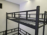 Ліжко 3-спальне Фулхем Люкс 140/80*190 2-х поверхове металеве, фото 10