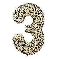 Фольгована цифра Slim STAR Леопард 3 40" (102см) в упаковці