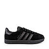 Кросівки чоловічі Adidas Gazelle Black Shoes кеди Адідас Газелі чорні замшеві, фото 2