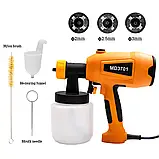 Електричний фарборозпилювач MD3701 Ручний фарбопульт для дому 800 мл, пістолет для фарбування, фото 5